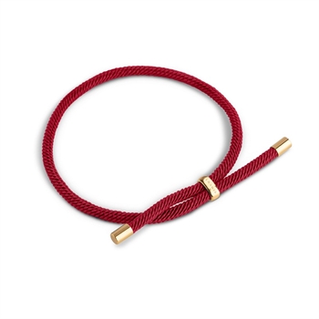 Enamel Color Cord armbånd i forgyldt sølv B145G